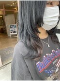 ウルフカット×インナーカラー