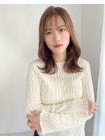 トゥルーズ 梅田店(TLUUS)&nbsp;TLUUS前髪パーマグレーベージュレイヤーロングアッシュカラー