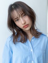 ハバナ 渋谷(HAVANA) ゆるっと外ハネミディアムレイヤー仕上げシースルーバング