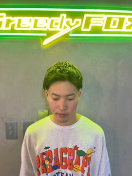 グリーディーフォックス 三軒茶屋(GreedyFOX) 波巻き/マッシュパーマ/ウルフ/ハイライト<理容室>三軒茶屋