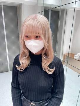 ロンドシェリ 仙台(Lond Cheri) ハイトーン　顔まわり　ケアブリーチ　ホワイトベージュ