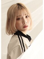 アース 鶴見店(HAIR&MAKE EARTH) 切りっぱなしハイトーンボブ