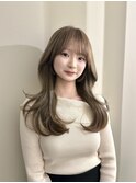 韓国風/ハイトーン/レイヤー/前髪カット/小顔