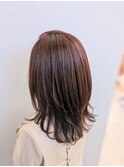 くびれヘア ミディアムナチュラルレイヤー20代 30代40代