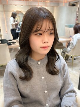 ロンド エスポワール 錦糸町(Lond espoir) ■  黒髪カタログボブルフネビージュ小顔に見せるヘアワンレン