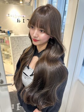 ユーフォリア 渋谷グランデ(Euphoria SHIBUYA GRANDE) 韓国ヨシンモリヘア！赤み消しオリーブベージュ♪♪