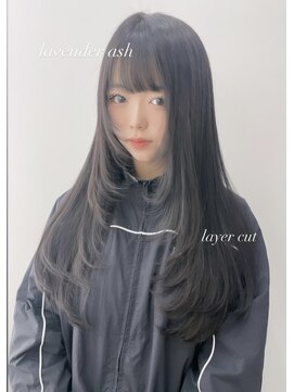 ジーナ サンシャイン通り池袋(Zina) ダークラベンダーアッシュ×レイヤーカット【Zina kana】
