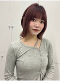☆ヌーディカラー/小顔ヘア/大人ボブ/前下がりレイヤーボブ