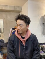 グッドプレイスアンドシング(Good Place&thing)&nbsp;メンズカットスパイキーショートニュアンスパーマピンパーマ