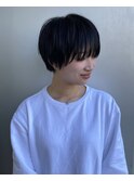 丸みショートシースルーバングくびれショートボブミニボブ