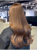 ロングおくれ毛前髪カット韓国ヘア美髪_ba553531