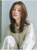 ☆ホワイトグレージュミニウルフデジタルパーマチェリーブラウン