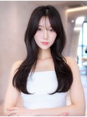 チョコグレージュ/20代30代大人かわいい/ミディアムレイヤー