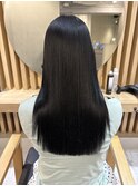 黒髪ぱっつん縮毛矯正