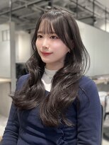 ノク 渋谷(nok)&nbsp;シースルーバング くびれウェーブヘア ショコラグレージュ