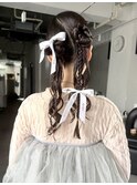 アレンジ お呼ばれヘア ヘアセット