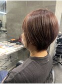 ナチュラル白髪ぼかし×ショートボブ【40代50代60代】