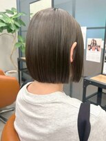 ケーツー エム 京都ラクエ(k-two emu) 切りっぱなしボブ*ミニボブ*オリーブグレージュカラー*髪質改善