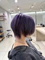 アッシュ 高幡不動店(Ash)&nbsp;ショートウルフ髪質改善ブリーチダブルカラー複雑履歴パープル