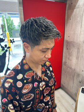 ヘアー ラボ エムツー(hair lab m2) ホワイトメッシュ×メンズショート