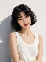 ノラ シブヤ(NORA)&nbsp;小顔ミディアムパーマミディアムデジタルパーマボブパーマ前髪