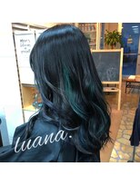 ヘアーデザインルアナ(Hair design Luana.) ハイライト、パープル&ブルー