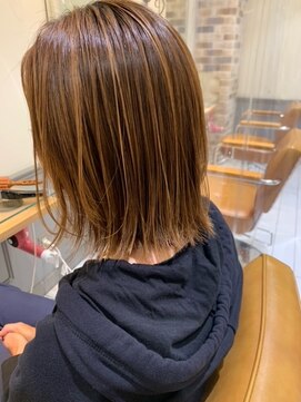 ブリッジ バイ ネオリーブ 綱島店(bridge by neolive) 切りぱなしボブ&細かハイライト