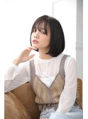 大人の切りっぱなしボブ