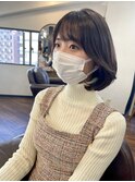 まるみレイヤーボブ／くびれヘア20代30代40代
