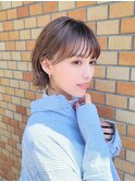 大人かわいい♪小顔 外ハネミニボブ