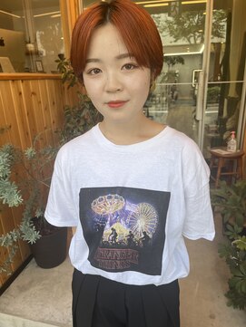 オアシス(oasis) 【oasis】透明感抜群♪ダブルカラーブリーチオレンジブラウン