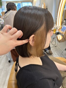 アドラーブル けやき通り店(adorable) 大人可愛い大人美人小顔立体カットインナーカラー透け感