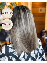 ヘアーメイク ダンス(hair make DANCE) プリンが気にならない！ １ブリーチバレイヤージュスタイル