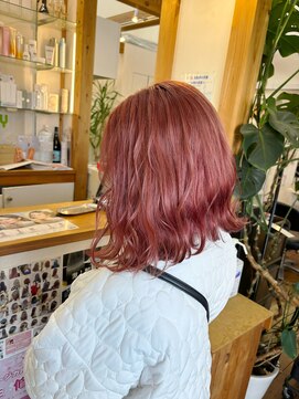 ギャラクシー ヘアードレッサーズ(galaxy hairdressers) 春にオススメブリーチ１回ピンクカラー