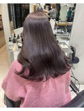 ガリカ 渋谷(Gallica) 【mami】韓国風艶髪ラベンダーグレーブリーチなしダブルカラー