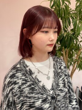 ボタン シブヤ(VOTAN SHIBUYA) カラー/レイヤー/レッド/韓国ヘア/渋谷/顔まわり