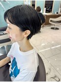 黒髪直毛さんでも柔らかいショートボブ