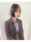 《NIKO》古着女子必見☆落ちる黒でつくるデザインカラー×ボブ☆
