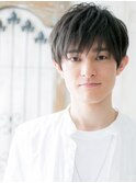 20代30代社会人ビジカジ斜めバングメンズショートY上尾