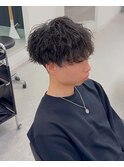 マッシュ波巻きスパイラルパーマ