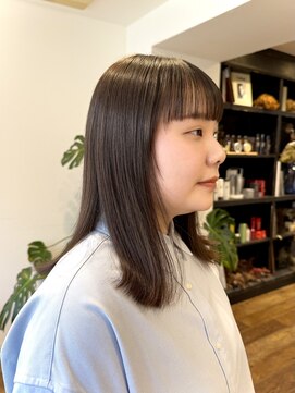 シアン ヘア デザイン(cyan hair design) 【cyan】顔まわりデザイン × アッシュベージュ