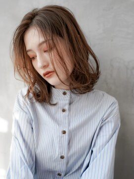 ギークス(GEEKS) 【GEEKS渋谷】ミディアムレイヤーボブ/ココアベージュ/冬カラー