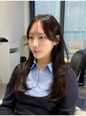韓国ヘア/レイヤーカット/顔まわりカット/Instagram @ken__gucci