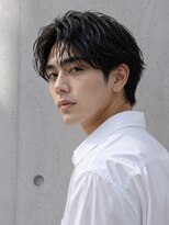 オグジュアリー 表参道(aux.)&nbsp;毛流れハンサムショートセンターパートメンズ黒髪爽やか