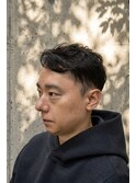 ツーブロックアップバングビジネスショート