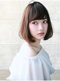 小顔ショート×ブランジュカラー×ハイライトカラー×イルミナ