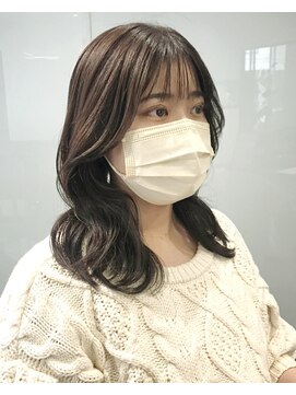 ラブクロムトーキョー オモテサンドウ(LOVECHROME OMOTESANDO) ショコラベージュメルティカラー☆くびれヘアカールベビーバング