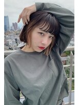 ロンドルーチェ 心斎橋(Lond luce)&nbsp;ダークアッシュ/ミディアムレイヤーカット［髪質改善/縮毛矯正］