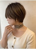 ペールベージュ/収まりの良い美人ショート