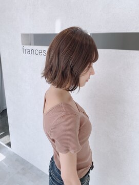 フランチェスカドット(francesca.) 前下がりfrancesca.bob×ベージュ